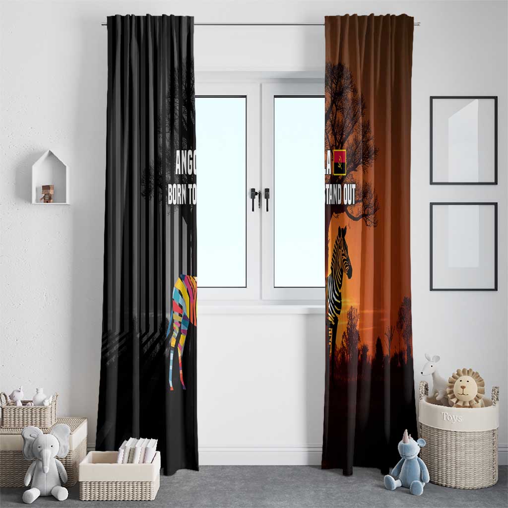 Angola Window Curtain with Sunset Zebra Design and African Nature - Wonder Print Shop