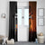Angola Window Curtain with Sunset Zebra Design and African Nature - Wonder Print Shop