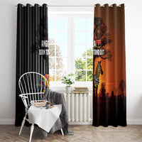 Angola Window Curtain with Sunset Zebra Design and African Nature - Wonder Print Shop