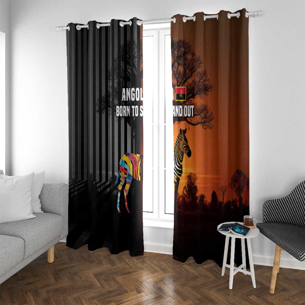 Angola Window Curtain with Sunset Zebra Design and African Nature - Wonder Print Shop