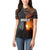 Angola Women Polo Shirt with Sunset Zebra Design and African Nature - Wonder Print Shop