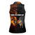 Angola Women Sleeveless Polo Shirt with Sunset Zebra Design and African Nature - Wonder Print Shop