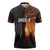 Angola Zipper Polo Shirt with Sunset Zebra Design and African Nature - Wonder Print Shop