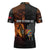 Angola Zipper Polo Shirt with Sunset Zebra Design and African Nature - Wonder Print Shop