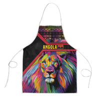 Angola Apron with Multicolor Tribal Design and Vibrant Lion - Wonder Print Shop