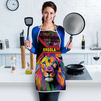 Angola Apron with Multicolor Tribal Design and Vibrant Lion - Wonder Print Shop