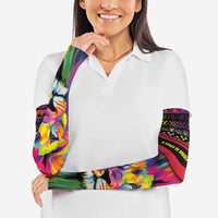Angola Arm Sleeves with Multicolor Tribal Design and Vibrant Lion - Wonder Print Shop