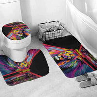 Angola Bathroom Set with Multicolor Tribal Design and Vibrant Lion - Wonder Print Shop