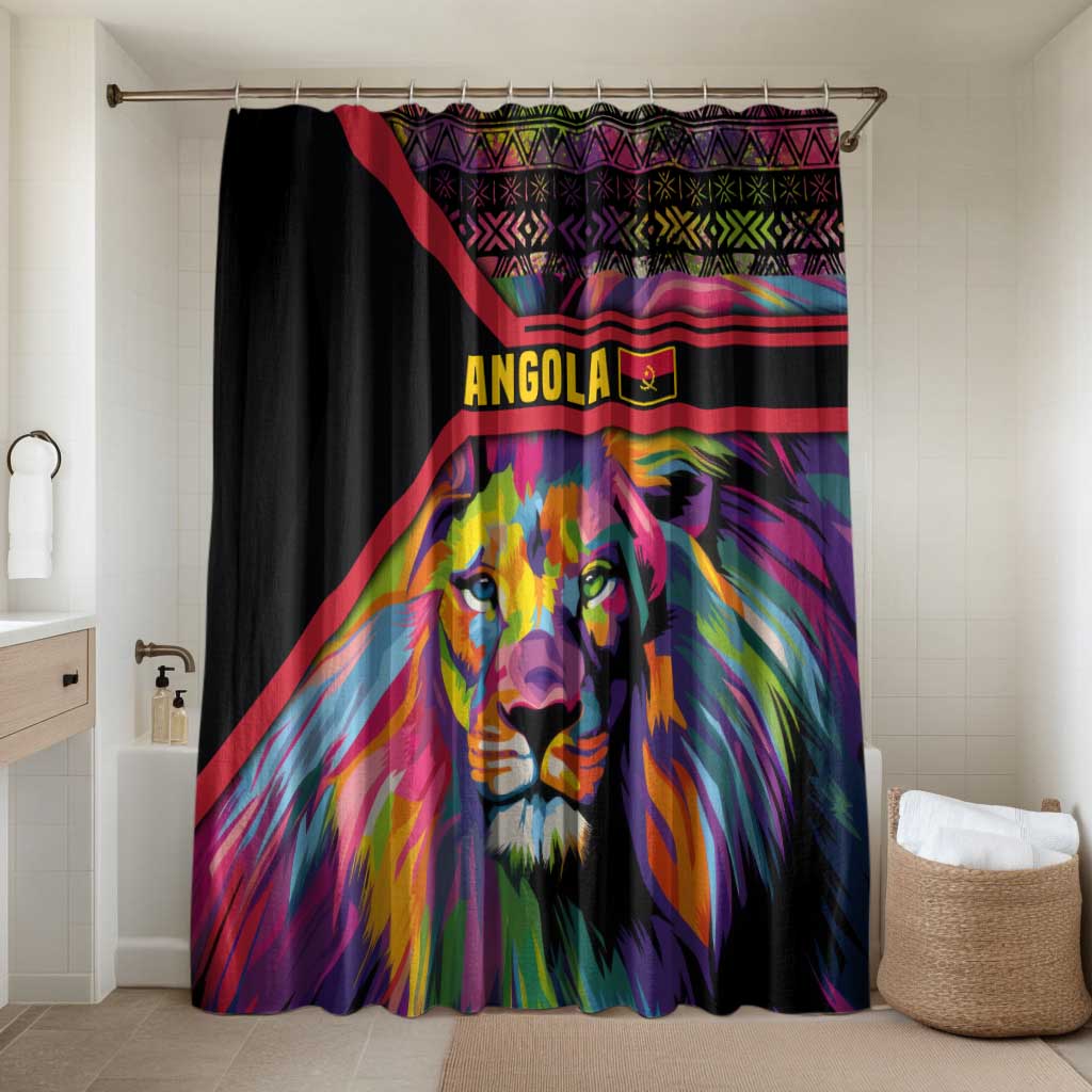 Angola Bathroom Set with Multicolor Tribal Design and Vibrant Lion - Wonder Print Shop
