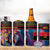 Angola 4 in 1 Can Cooler Tumbler with Multicolor Tribal Design and Vibrant Lion - Wonder Print Shop