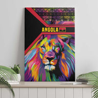 Angola Canvas Wall Art with Multicolor Tribal Design and Vibrant Lion - Wonder Print Shop