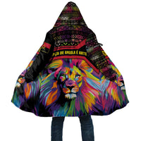 Angola Cloak with Multicolor Tribal Design and Vibrant Lion - Wonder Print Shop