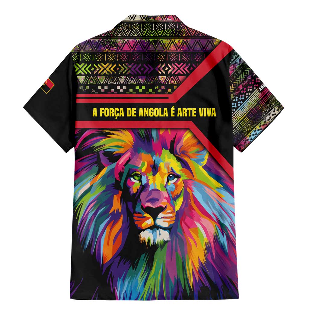 Angola Family Matching Mermaid Dress and Hawaiian Shirt with Multicolor Tribal Design and Vibrant Lion - Wonder Print Shop