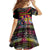 Angola Family Matching Off The Shoulder Long Sleeve Dress and Hawaiian Shirt with Multicolor Tribal Design and Vibrant Lion - Wonder Print Shop