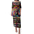 Angola Family Matching Puletasi and Hawaiian Shirt with Multicolor Tribal Design and Vibrant Lion - Wonder Print Shop