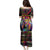 Angola Family Matching Puletasi and Hawaiian Shirt with Multicolor Tribal Design and Vibrant Lion - Wonder Print Shop