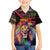 Angola Family Matching Short Sleeve Bodycon Dress and Hawaiian Shirt with Multicolor Tribal Design and Vibrant Lion - Wonder Print Shop
