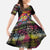 Angola Family Matching Summer Maxi Dress and Hawaiian Shirt with Multicolor Tribal Design and Vibrant Lion - Wonder Print Shop
