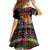 Angola Family Matching Summer Maxi Dress and Hawaiian Shirt with Multicolor Tribal Design and Vibrant Lion - Wonder Print Shop