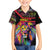 Angola Family Matching Summer Maxi Dress and Hawaiian Shirt with Multicolor Tribal Design and Vibrant Lion - Wonder Print Shop