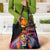 Angola Grocery Bag with Multicolor Tribal Design and Vibrant Lion - Wonder Print Shop