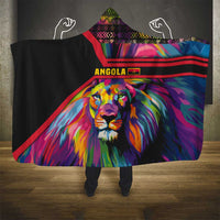 Angola Hooded Blanket with Multicolor Tribal Design and Vibrant Lion - Wonder Print Shop