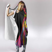 Angola Hooded Blanket with Multicolor Tribal Design and Vibrant Lion - Wonder Print Shop