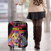 Angola Luggage Cover with Multicolor Tribal Design and Vibrant Lion - Wonder Print Shop