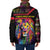 Angola Padded Jacket with Multicolor Tribal Design and Vibrant Lion - Wonder Print Shop