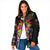 Angola Padded Jacket with Multicolor Tribal Design and Vibrant Lion - Wonder Print Shop