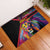 Angola Rubber Doormat with Multicolor Tribal Design and Vibrant Lion - Wonder Print Shop