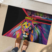 Angola Rubber Doormat with Multicolor Tribal Design and Vibrant Lion - Wonder Print Shop