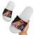 Angola Slide Sandals with Multicolor Tribal Design and Vibrant Lion - Wonder Print Shop