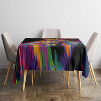 Angola Tablecloth with Multicolor Tribal Design and Vibrant Lion - Wonder Print Shop