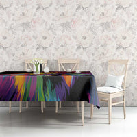 Angola Tablecloth with Multicolor Tribal Design and Vibrant Lion - Wonder Print Shop