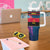 Angola Tumbler With Handle with Multicolor Tribal Design and Vibrant Lion - Wonder Print Shop