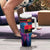 Angola Tumbler With Handle with Multicolor Tribal Design and Vibrant Lion - Wonder Print Shop