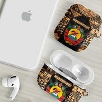 Mozambique AirPods Case with Black Brown Tribal Design and National Emblem - Wonder Print Shop