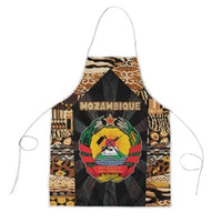 Mozambique Apron with Black Brown Tribal Design and National Emblem - Wonder Print Shop