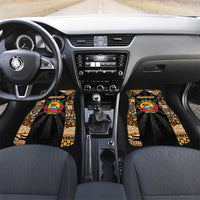 Mozambique Car Mats with Black Brown Tribal Design and National Emblem - Wonder Print Shop