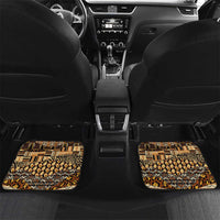 Mozambique Car Mats with Black Brown Tribal Design and National Emblem - Wonder Print Shop