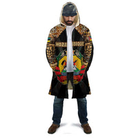Mozambique Cloak with Black Brown Tribal Design and National Emblem - Wonder Print Shop