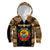 Mozambique Kid Hoodie with Black Brown Tribal Design and National Emblem - Wonder Print Shop