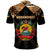 Mozambique Polo Shirt with Black Brown Tribal Design and National Emblem - Wonder Print Shop