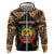 Mozambique Zip Hoodie with Black Brown Tribal Design and National Emblem - Wonder Print Shop