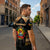 Mozambique Zipper Polo Shirt with Black Brown Tribal Design and National Emblem - Wonder Print Shop
