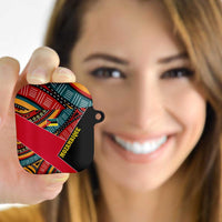 Mozambique AirPods Case with Red Black Geometric Design and Tribal Pattern - Wonder Print Shop