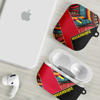 Mozambique AirPods Case with Red Black Geometric Design and Tribal Pattern - Wonder Print Shop