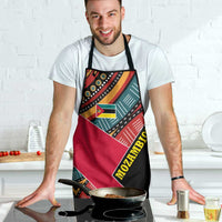 Mozambique Apron with Red Black Geometric Design and Tribal Pattern - Wonder Print Shop