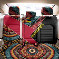 Mozambique Back Car Seat Cover with Red Black Geometric Design and Tribal Pattern - Wonder Print Shop